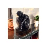 Kırmızı Siyah Puzzle Tasarım 30 cm Kadın Heykeli Modern Minimalist Dekoratif Objeler-Siyah Siyah