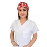 Kırmızı Snoopy Desenli Cerrahi Bone B45