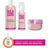 Kırmızı Soğan Özlü Dökülme Karşıtı Saç Bakım Seti 3’lü – Şampuan 400 Ml+Maske 275 Ml+Serum 100 ml