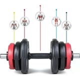 Kırmızı Spor 18 Kg (1X 18Kg) Dambıl Seti Kırmızı Siyah Vinyl 18 Kg Dambıl Seti