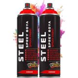 Kırmızı Sprey Boya 200 ml 2 Adet Hızlı Kuruyan Profesyonel Ahşap Plastik Demir Metal Cam Porselen Duvar Renkli