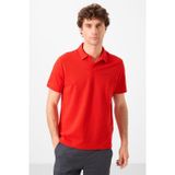 Kırmızı Standart Kalıp Basic Polo Yaka Erkek T-Shirt - 87748