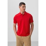 Kırmızı Standart Kalıp Basic Polo Yaka Erkek T-Shirt - 87768