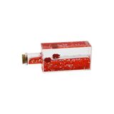 KIRMIZI SU KALP - YILDIZ DİKDÖRTGEN MİKA ŞİŞE YÜZEN BATMAYAN DEKORATİF BİBLO AKVARYUM4.2X6.4X17CM (5264)