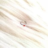 Kırmızı Taşlı Burun Piercing