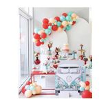 Kırmızı-Ten-Mint Yeşili Renk Balon Zinciri 100 Adet+5 mt balon zinciri