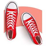 Kırmızı Unisex Model Rahat Keten Bilekli Sneaker Convers Günlük Spor Ayakkabı
