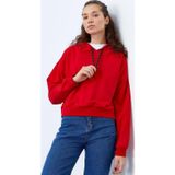 Kırmızı Uzun Kol Rahat Form Kapüşonlu Kadın Sweatshirt - 97115