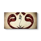 Kırmızı Vav ve Allah Tablosu 160 x 80