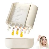 Kırmızı ve Mavi Işık,Mikroakım Teknolojili Saç Masaj Aleti 5ml Serum Hazneli Tarak başlıklı