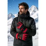Kırmızı Ve Siyah Renk Kışlık Kayak/Kar Eldiveni