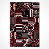 Kırmızı Vintage Pamuk Modern Geometrik Etnik Desenli Boho Makinada Yıkanabilir Hafif Hav Toz Vermez Leke Tutmaz Kaymaz Taban Dijital Makine Baskı Halı Oturma Odası Salon Yolluk Koridor Mutfak Halısı