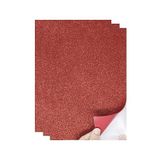 Kırmızı Yapışkanlı Simli Eva 50x70 cm 3 Adet Simli Yapışkanlı Eva Süngeri Okul Kreş Anasınıfı Elişi Etkinlikleri Hobi