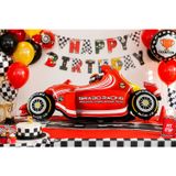 Kırmızı Yarış Arabası Folyo Balon 52x110 cm Doğum Günü Çocuk Parti Süsü Dekorasyonu