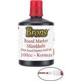 Kırmızı Yazı Tahta Kalem Mürekkebi 100ML 1 Adet Brons Tahta Kalemi Mürekkebi Kolay Silinebilir 100GR Okul Sınıf Öğrenci - Standart - 100 ml