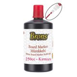 Kırmızı Yazı Tahta Kalem Mürekkebi 250ml 1 Adet Brons Tahta Kalemi Mürekkebi Kolay Silinebilir 250gr Okul Sınıf Öğrenci