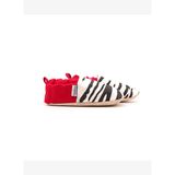Kırmızı Zebra Pamuklu Kaydırmaz İlk Adım Bebek Patik