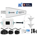 KIRSAL ALAN - Aksoylu Tech 5 Band 2 Dağıtıcılı Gsm Sinyal Yükseltici Şebeke Telefon Internet Yükseltici 5 Band Bant Set Ultra Güç 800 900 1800 2100 2600 Mhz - 2 İç Anten + 15 mt kablo + Çoklayıc
