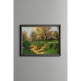 Kırsalda Bahar - Vintage Desenli Çerçeve, Gümüş, 15 x 21, 5820000000385