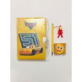 Kırtasiye Seti ( Cars Kilitli Hatıra Defteri - Uçlu Kalem - Silgi )