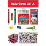 Kırtasiye Seti Unicorn-Flamingo-Avakado Desenli Kalem Kutulu 11 Parça Okula Dönüş Set:5
