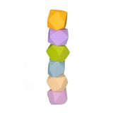KırtKırt Ahşap Tumi Ishi Ahşap Denge Blokları 6'lı Pastel Set