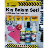 Kış Bakım Seti,Buğu Önleyici 250ml, Yağmur Kaydırıcı 250 ml, Buz Çözücü250 ml, 30x30 Mikrofiber Bez, 4'lü Set