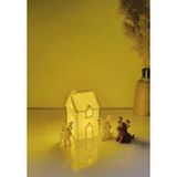 Kış Evi Mini Geyik Mumluk Noel Yılbaşı Süsü Dekoratif Biblo Tealight Mumluk Seti Mumlar Dahildir