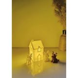 Kış Evleri Mini Geyik Mumluk Noel Yılbaşı Süsü Dekoratif Biblo Tealight Mumluk Seti Mumlar Dahildir