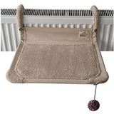 Kısa Kaloriferler için Akat Cosy Comfort Kedi Kalorifer Yatağı (Kapuçino)