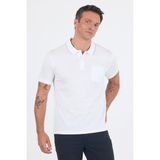 Kısa Kol Düz Suprem Polo Yaka Cepli %100 Pamuk Comfort Fit Tişört 1011250189 - Beyaz