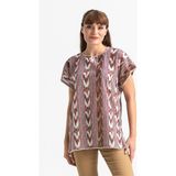 Kısa Kol Şile Bezi Kilim Yazlık Bluz Tek renk Tkrn - XL - Renkli