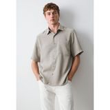Kısa Kollu Bej (TENCEL™) Modal Karışımlı Gömlek Regular Fit/Normal Kesim 0211517-70352
