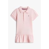Kısa Kollu Pike Polo Pembe Bebek Elbise