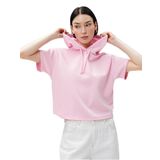 Kısa Kollu Sweatshirt Kapüşonlu