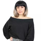 Kısa Küt Perçemli Fiber Sentetik Peruk - Siyah / Küllü Bebek Sarı Ombreli H7803-2F85-612-Pm-14X