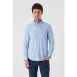 Kısalabilir Kollu Desenli JakarlıCepsiz %100 Pamuk Casual Slim Fit Gömlek 1004230182 Koyu Mavi
