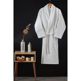 Kısayol Ev-X - Bay ve Bayan Mikrocoton Lüks Bornoz ( Büyük Beden ) - 3XL - Beyaz