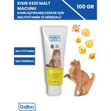 Kısır Kediler İçin bioxi Multivitamin ve Mineralli Malt Macunu 100 gr Lezzetli Formül