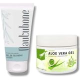 Kişisel Ecza Nautubone Bel Fıtık Kas Eklemler Boyun Ağrılarında İçin Etkili Masaj Kremi + Aloe Vera Nemlendirici Jel 100 ml Onarıcı Etki