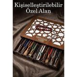 Kişiselleştirilebilir Ahşap Tesbih Kutusu Tek katlı– İsim Yazılı Tesbih (ince tesbihler için ideal) Saklama Kutusu – 27x21 cm