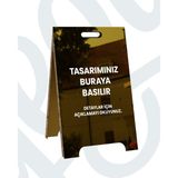 Kişiselleştirilebilir Ayaklı Metal Reklam Tabelası – Çift Taraflı Dış Mekan Tanıtım Panosu – Kafe, Restoran ve Mağazalar Için Kolay Kurulumlu Dayanıklı Işletme Tabelası - Küçük - Altın Ayna