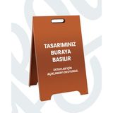 Kişiselleştirilebilir Ayaklı Metal Reklam Tabelası – Çift Taraflı Dış Mekan Tanıtım Panosu – Kafe, Restoran ve Mağazalar Için Kolay Kurulumlu Dayanıklı Işletme Tabelası - Küçük - Bakır Satine