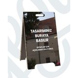 Kişiselleştirilebilir Ayaklı Metal Reklam Tabelası – Çift Taraflı Dış Mekan Tanıtım Panosu – Kafe, Restoran ve Mağazalar Için Kolay Kurulumlu Dayanıklı Işletme Tabelası - Küçük - Gümüş Ayna