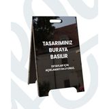Kişiselleştirilebilir Ayaklı Metal Reklam Tabelası – Çift Taraflı Dış Mekan Tanıtım Panosu – Kafe, Restoran ve Mağazalar Için Kolay Kurulumlu Dayanıklı Işletme Tabelası - Küçük - Koyu Gümüş Ayna