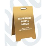 Kişiselleştirilebilir Ayaklı Metal Reklam Tabelası – Çift Taraflı Dış Mekan Tanıtım Panosu – Kafe, Restoran ve Mağazalar Için Kolay Kurulumlu Dayanıklı Işletme Tabelası - Mega - Altın Satine