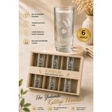Kişiselleştirilebilir İsme Özel Paşabahçe Bardak Hediye Koleksiyonu Seti 6 Adet Rakı Bardağı 200 CC - Beyaz- Renkli - 18 - 499 ml