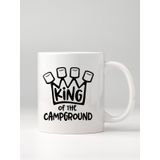 Kişiselleştirilebilir King of the Campground Kamp Kralı Marshmallow Tasarımlı Kupa Bardak - 330 ml