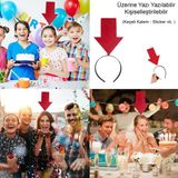 Kişiselleştirilebilir Ok Taç – Üzerine Yazı Yazılabilen Parti Tacı Kırmızı Renk (5433)