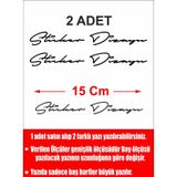 Kişiye Özel 2 Adet Isim Soyisim Yazılacak Yazı Sticker El Yazısı Isim Oto Araba Motosiklet Karavan Sticker 00028 15 Cm